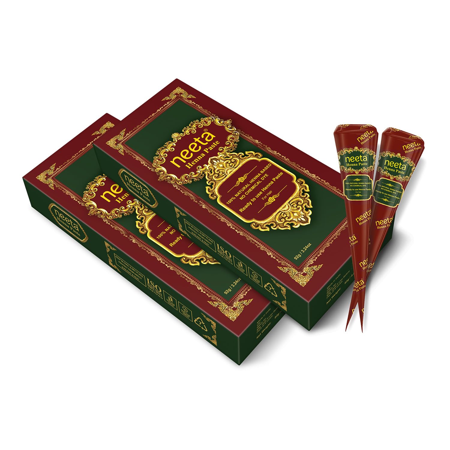 Amazon.com : Neeta 8 Pack 100% Natural Ready to Use Henna Paste